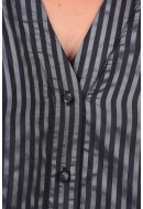Camasa Dama Selected Slfatja Silver Stripes Black